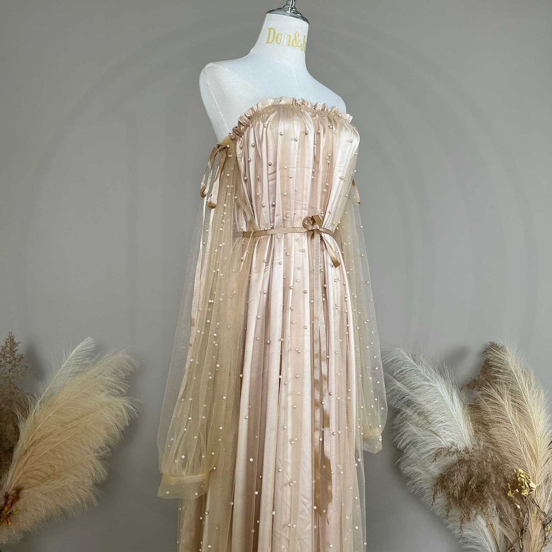 Dominic Pearls Tulle Gown