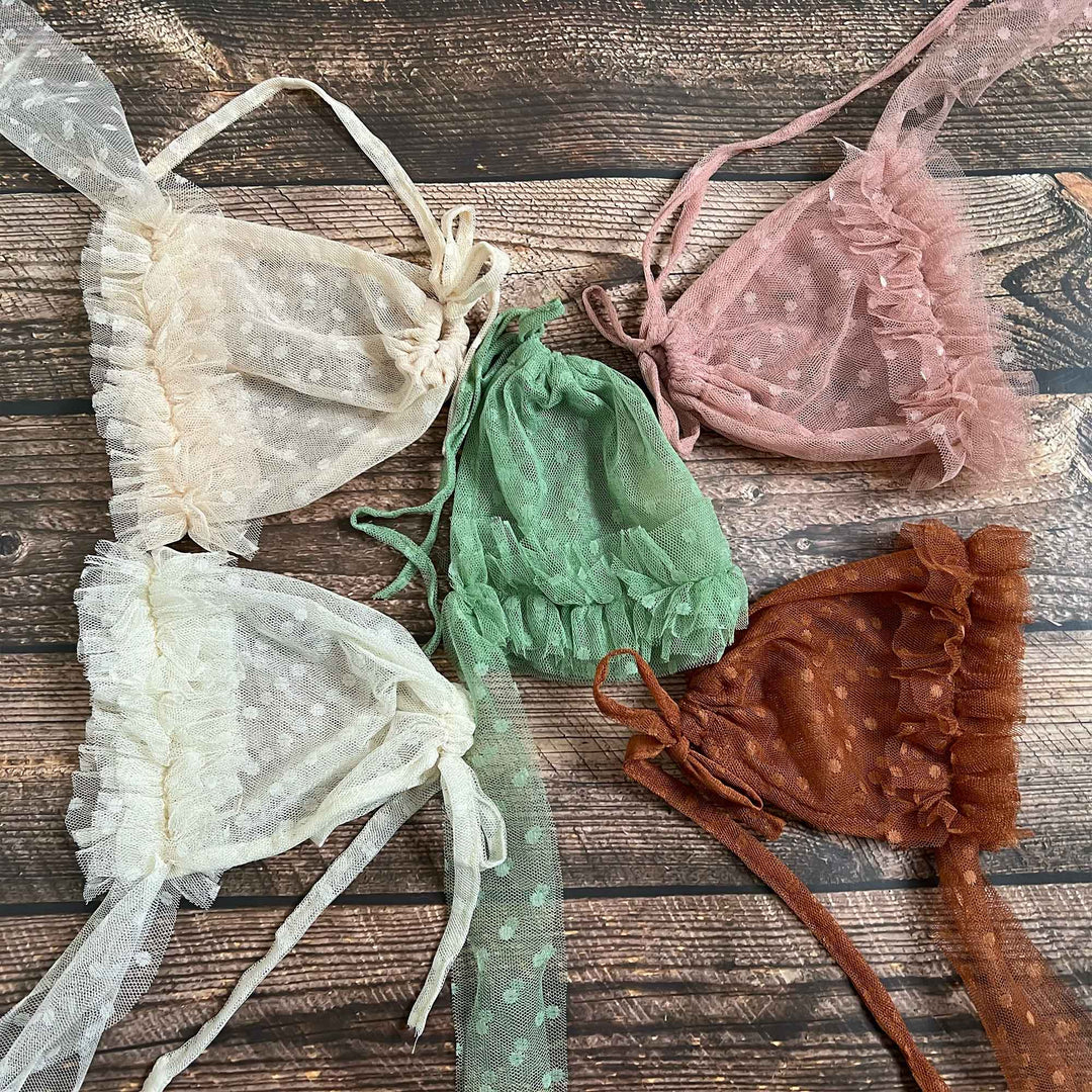 Polka Dot Tulle Newborn Hat - Don&Judy Newborn&Maternity photography props