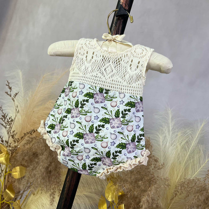 Floral Newborn Romper + Hat Set