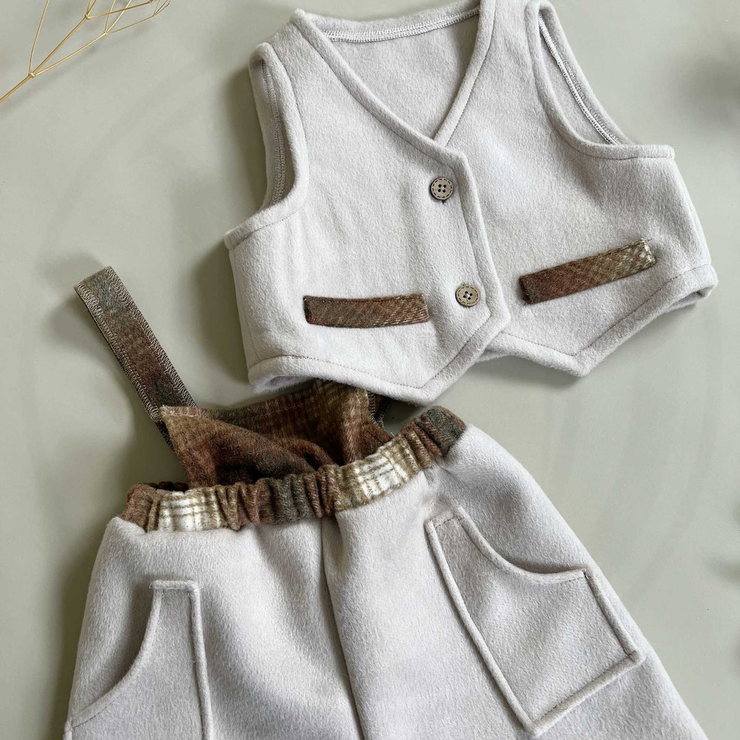 Abraham Vest + Overalls Set