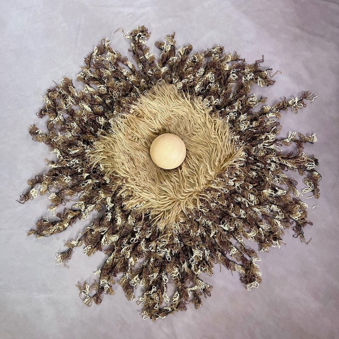 Faux fur Layer with Long Tassel - Don&Judy Newborn&Maternity photography props