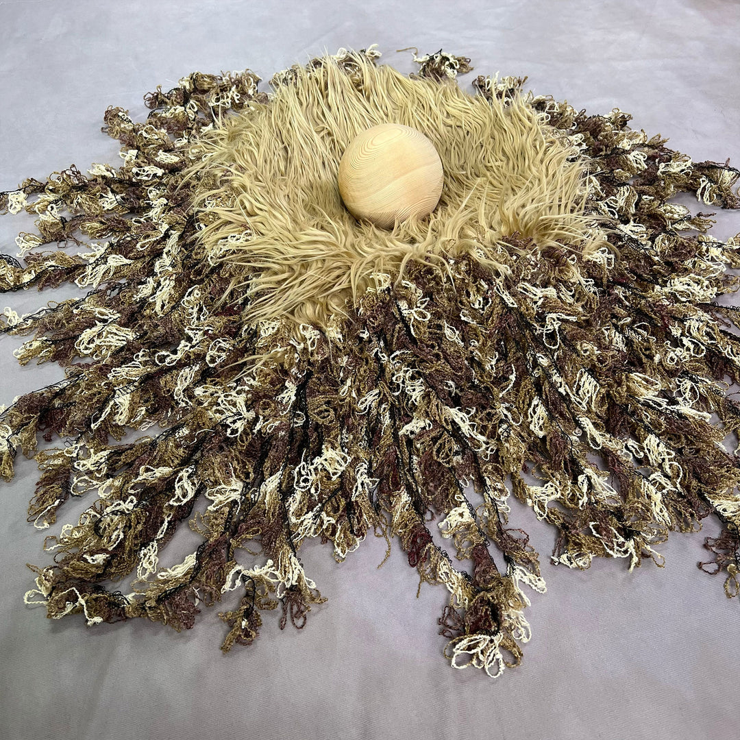 Faux fur Layer with Long Tassel - Don&Judy Newborn&Maternity photography props