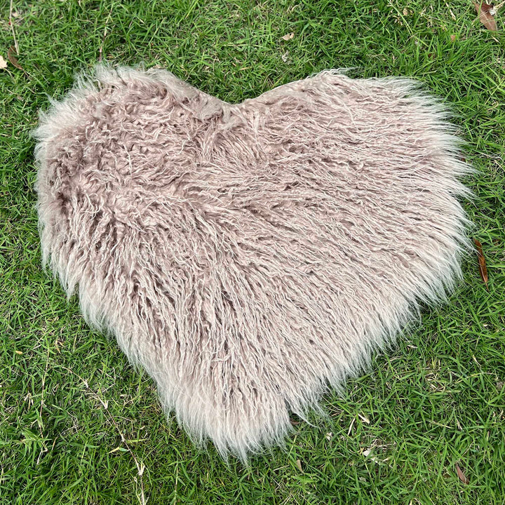 Soft Sweet Heart Faux Fur Blanket - Don&Judy Newborn&Maternity photography props
