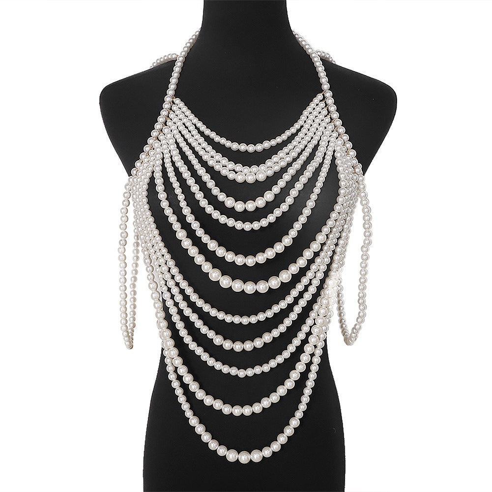 Layered Imitation Pearl Body Accessories