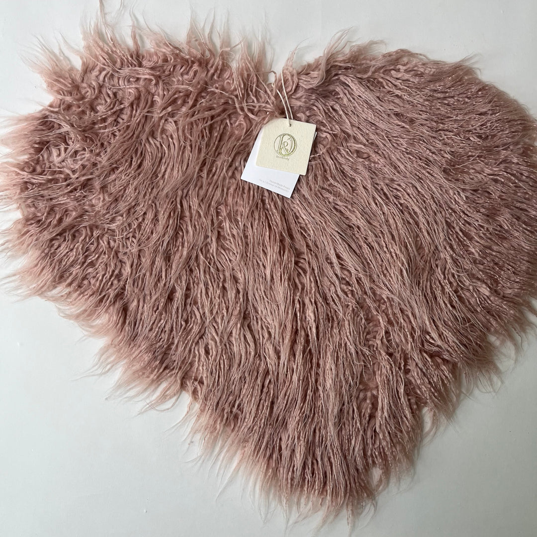 Soft Sweet Heart Faux Fur Blanket - Don&Judy Newborn&Maternity photography props
