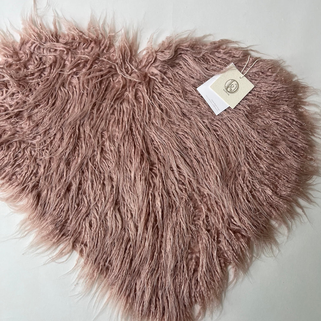 Soft Sweet Heart Faux Fur Blanket - Don&Judy Newborn&Maternity photography props