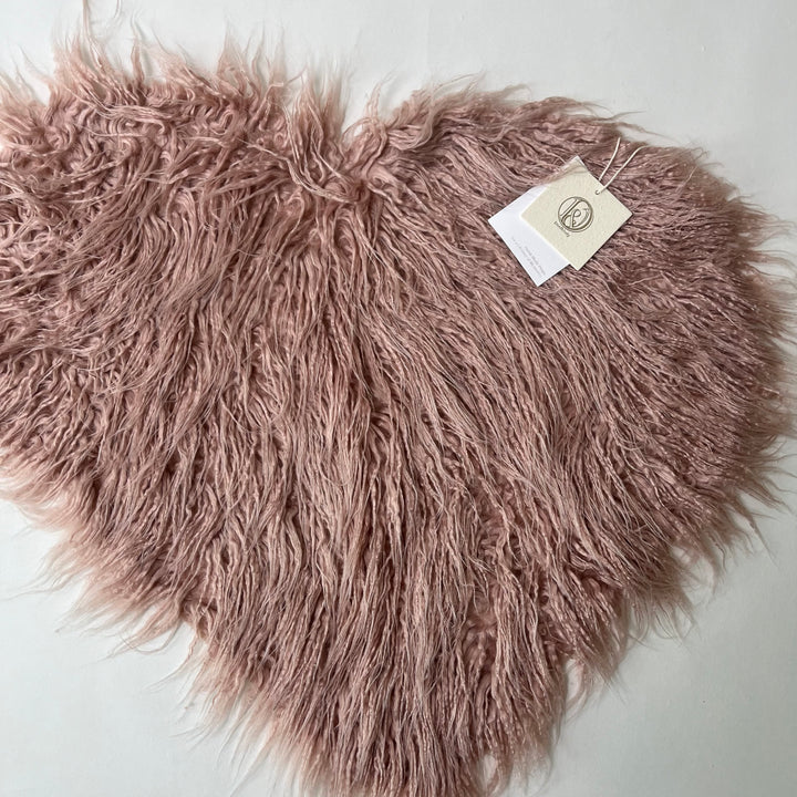 Soft Sweet Heart Faux Fur Blanket - Don&Judy Newborn&Maternity photography props