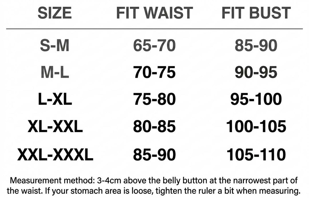 A Brigid size chart and measurement method.