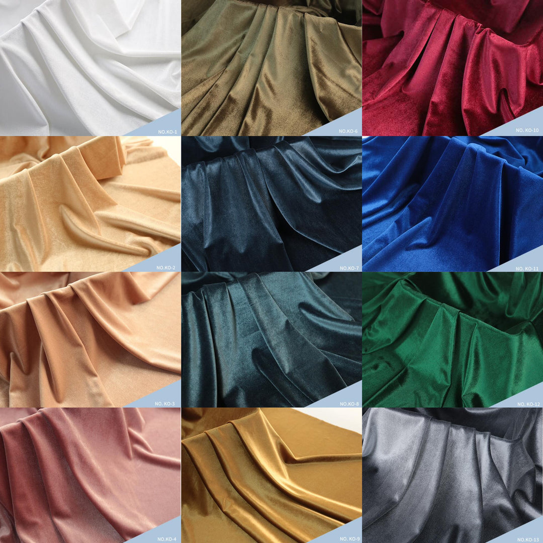 This is a large grid of twelve fabric swatches in various colors. This is a Ediwna dress color-options reference image rather than a single product photo.
