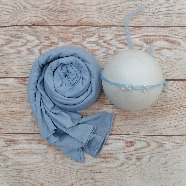 Cotton Wrap with Matched hearwear Set