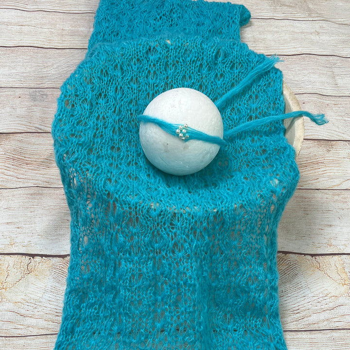 140*40cm Mohair Wrap with Headwear