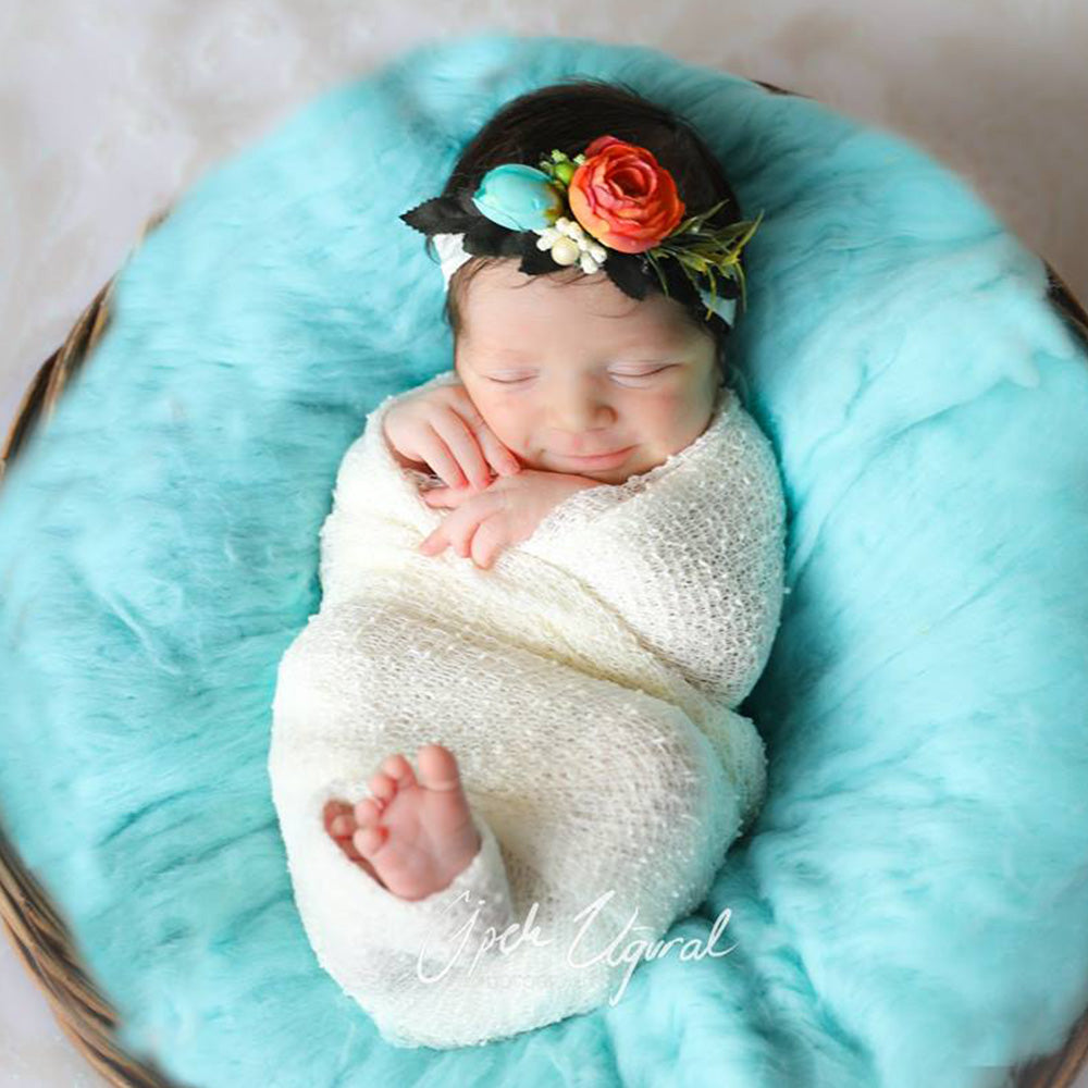 Fluffy Wool Felt Fleece Basket - Don&Judy Newborn&Maternity photography props