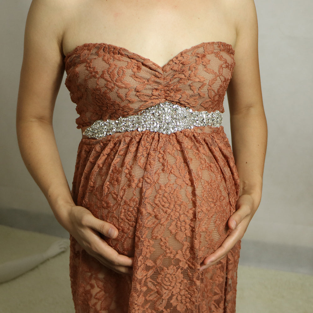 Crystal Rhinestone Maternity Belt for Photoshoot Maternity Photo Dress Accessories 270CM x 2CM - Don&Judy Newborn&Maternity photography props