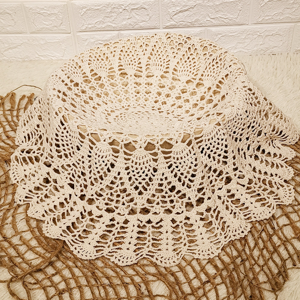 Handmade Crocheted Round Blanket - Don&Judy Newborn&Maternity photography props
