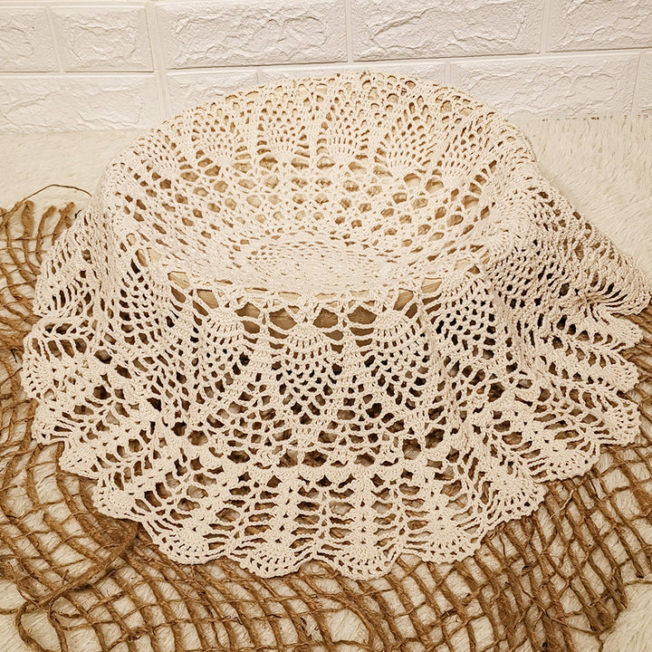 Handmade Crocheted Round Blanket - Don&Judy Newborn&Maternity photography props
