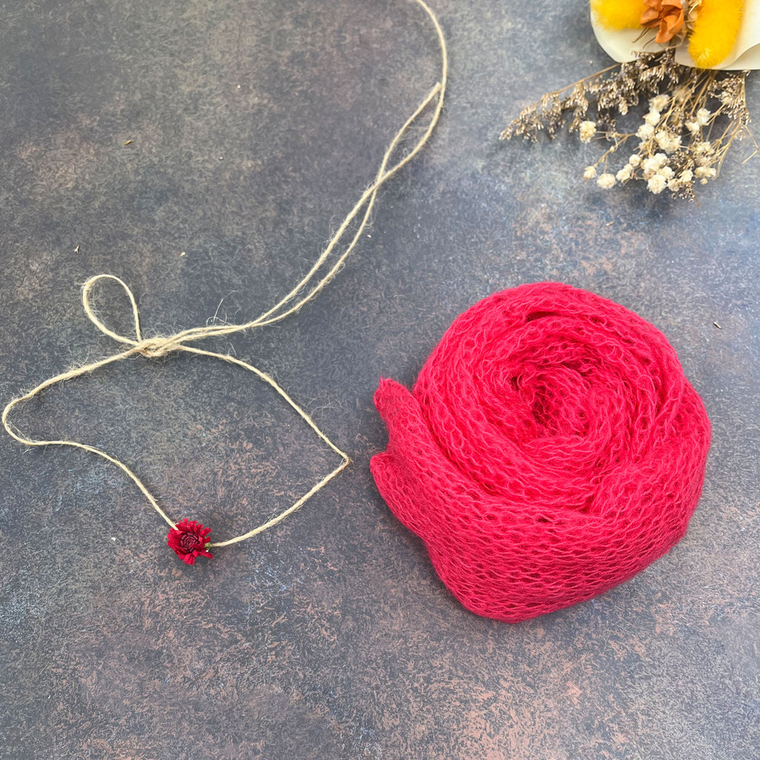 60x40cm Stretchy Wrap with Matched Headwear Set