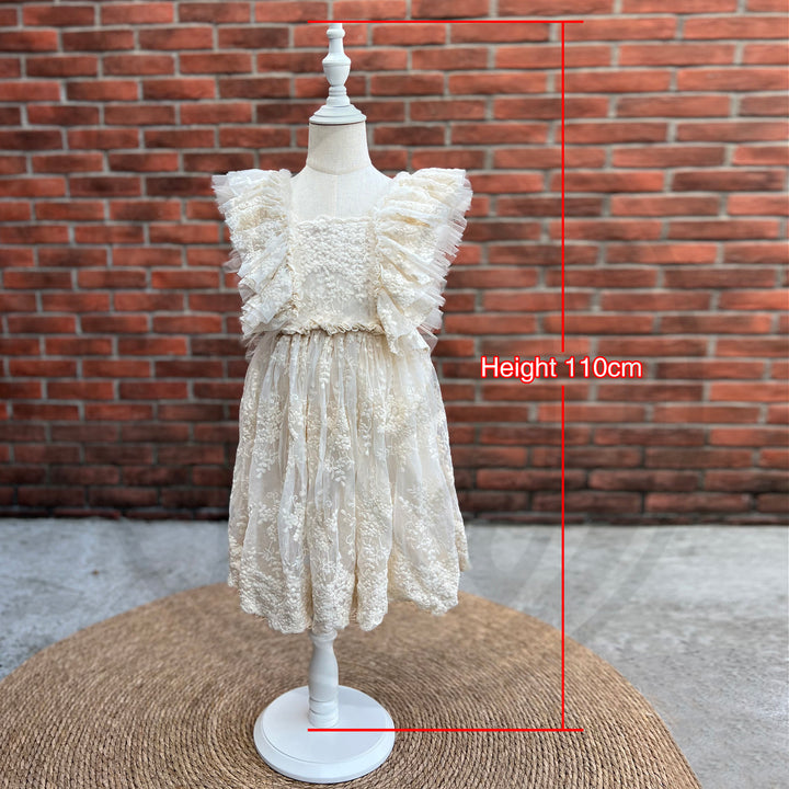 Joyce Beige Little Girl Gown