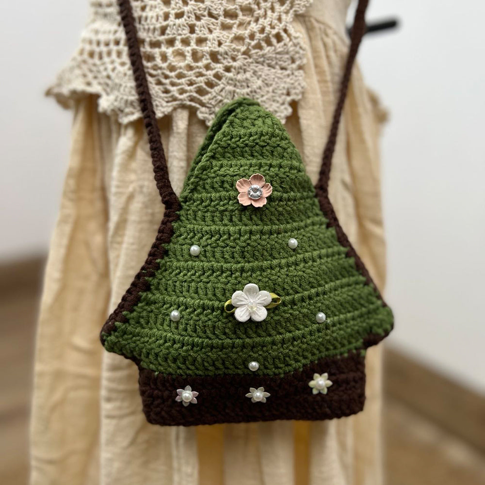 Hand-crocheted Christmas Bag Props - Don&Judy Newborn&Maternity photography props