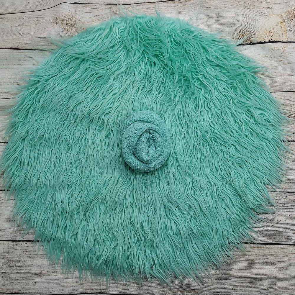 Faux Fur Mat with wrap set
