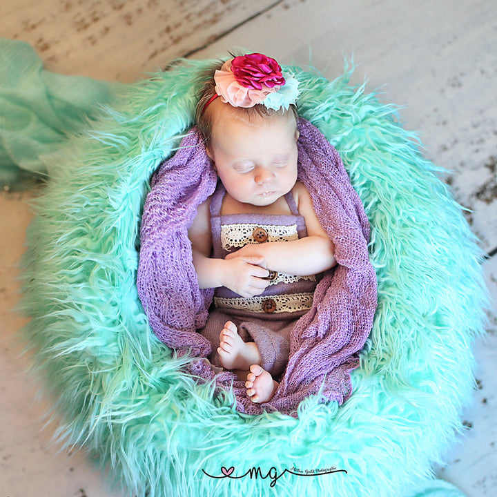 Faux Fur Posing Pillow Nest Prop for Newborn - Don&Judy Newborn&Maternity photography props