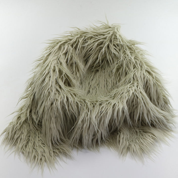 Clearance Natural Faux Fur Newborn Blanket Backdrop Newborn Photo Props Blanket 150x100cm - Don&Judy Newborn&Maternity photography props