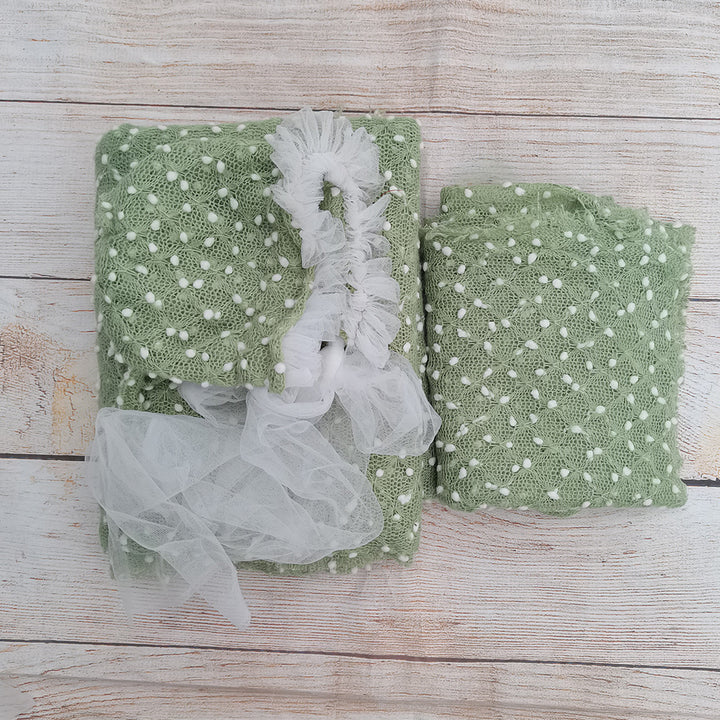 150*100cm Backdrop +75*50cm Wrap with Matched Hat Set