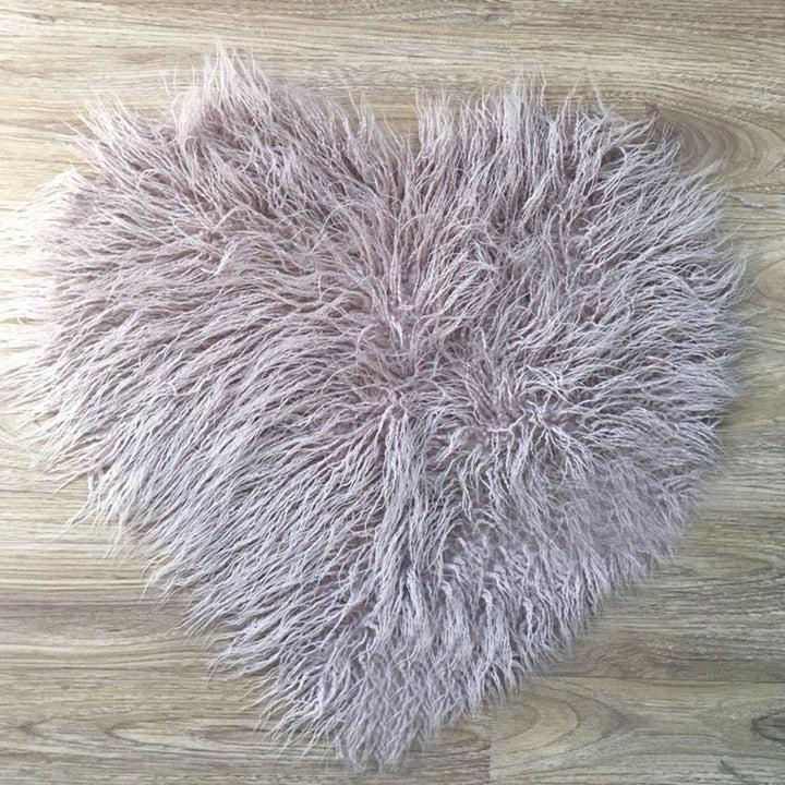 Soft Sweet Heart Faux Fur Blanket - Don&Judy Newborn&Maternity photography props