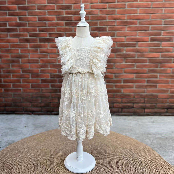 Joyce Beige Little Girl Gown
