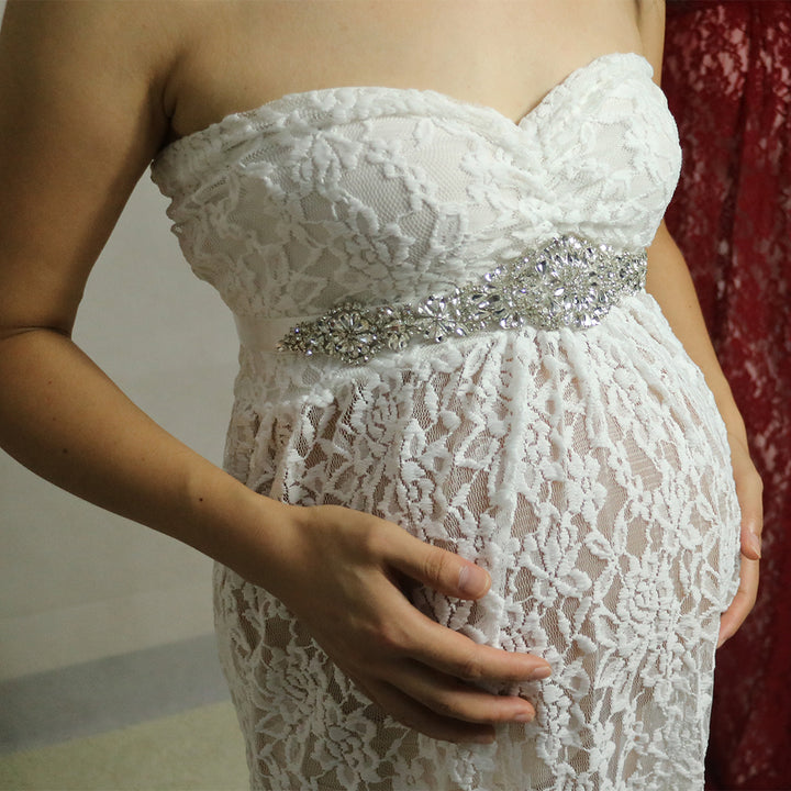 Crystal Rhinestone Maternity Belt for Photoshoot Maternity Photo Dress Accessories 270CM x 2CM - Don&Judy Newborn&Maternity photography props