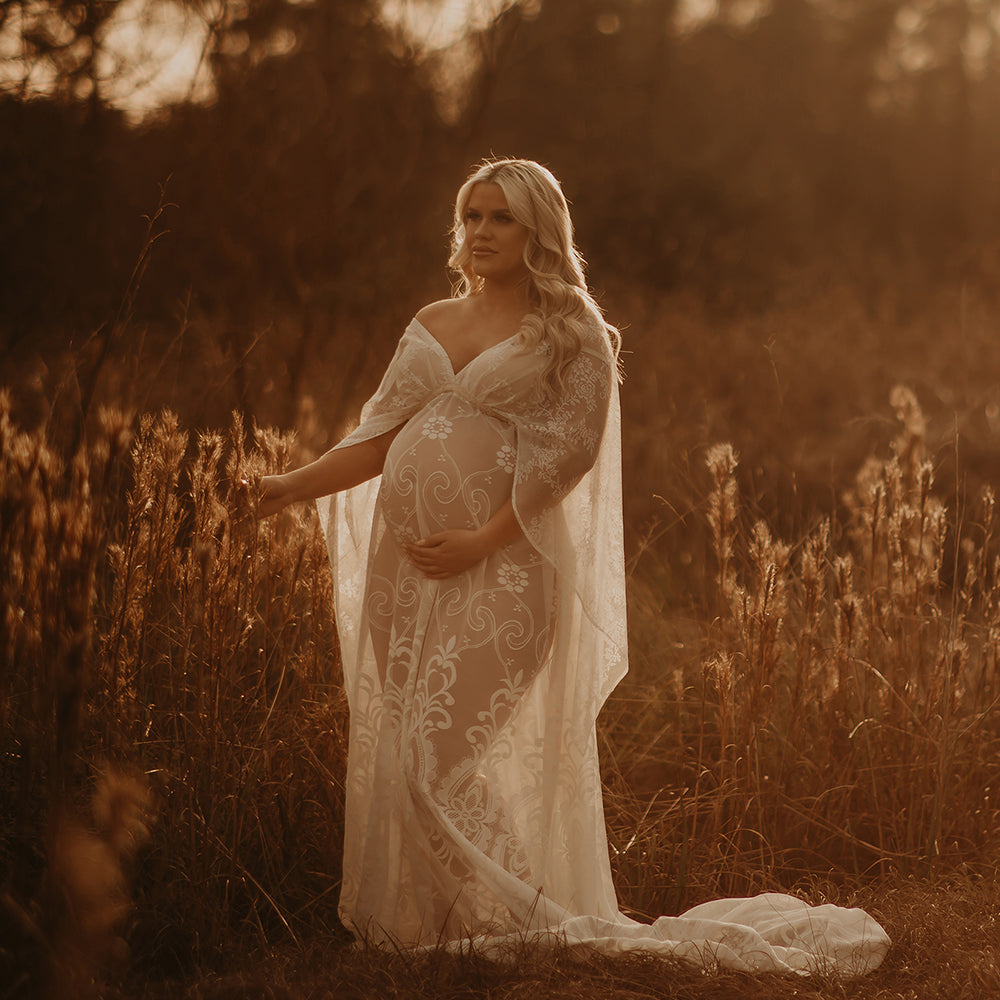 Hermosa White Gown - Don&Judy Newborn&Maternity photography props