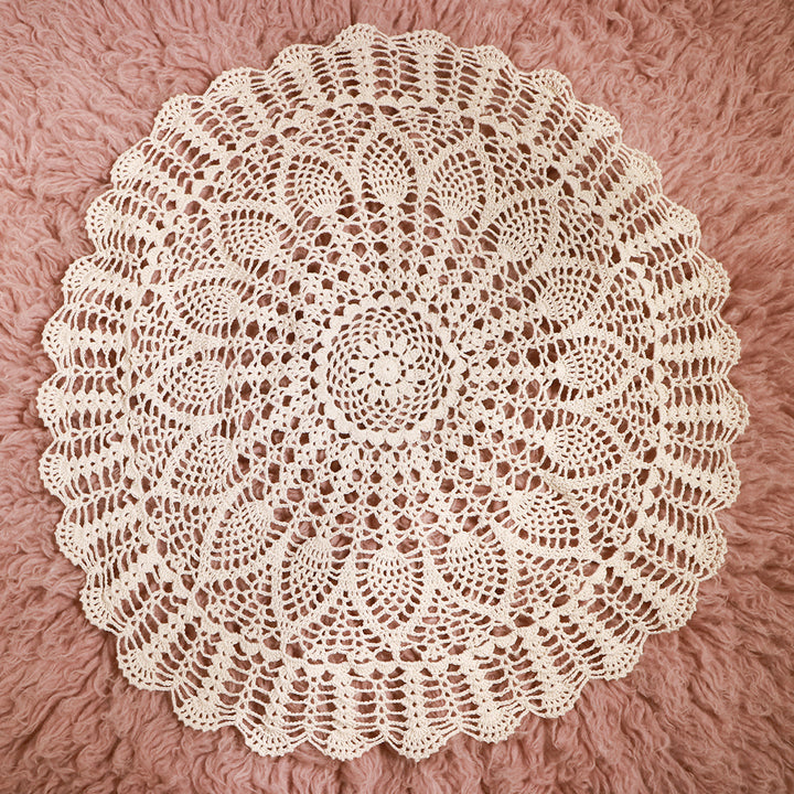 Handmade Crocheted Round Blanket - Don&Judy Newborn&Maternity photography props