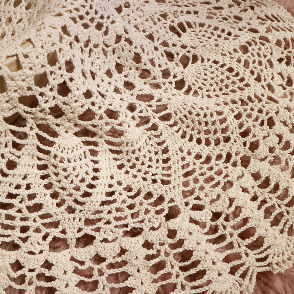 Handmade Crocheted Round Blanket - Don&Judy Newborn&Maternity photography props