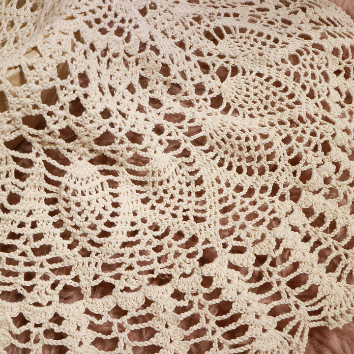 Handmade Crocheted Round Blanket - Don&Judy Newborn&Maternity photography props