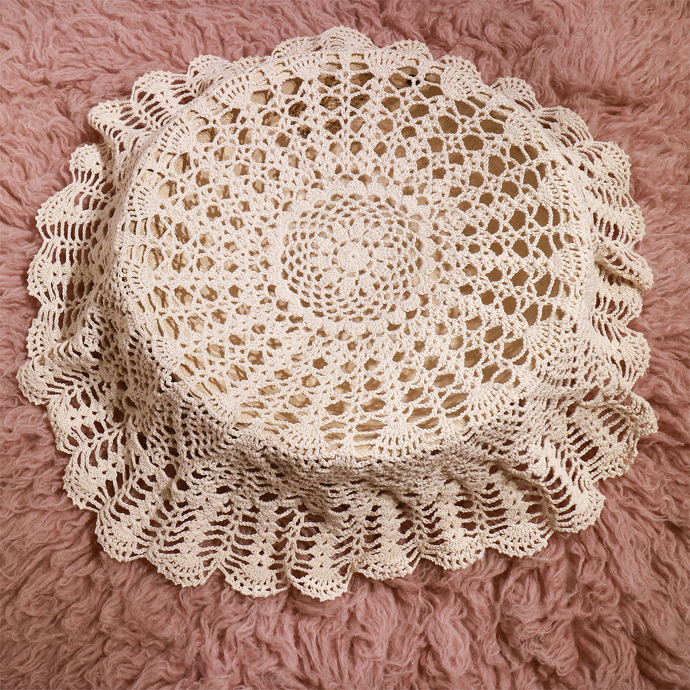Handmade Crocheted Round Blanket - Don&Judy Newborn&Maternity photography props