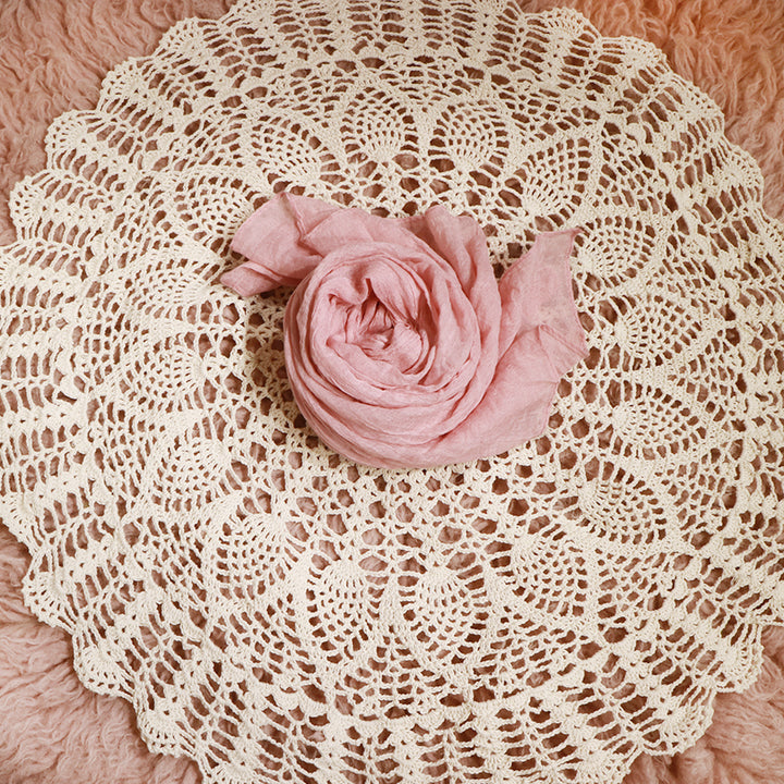Handmade Crocheted Round Blanket - Don&Judy Newborn&Maternity photography props