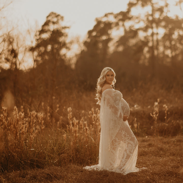 Hermosa White Gown - Don&Judy Newborn&Maternity photography props