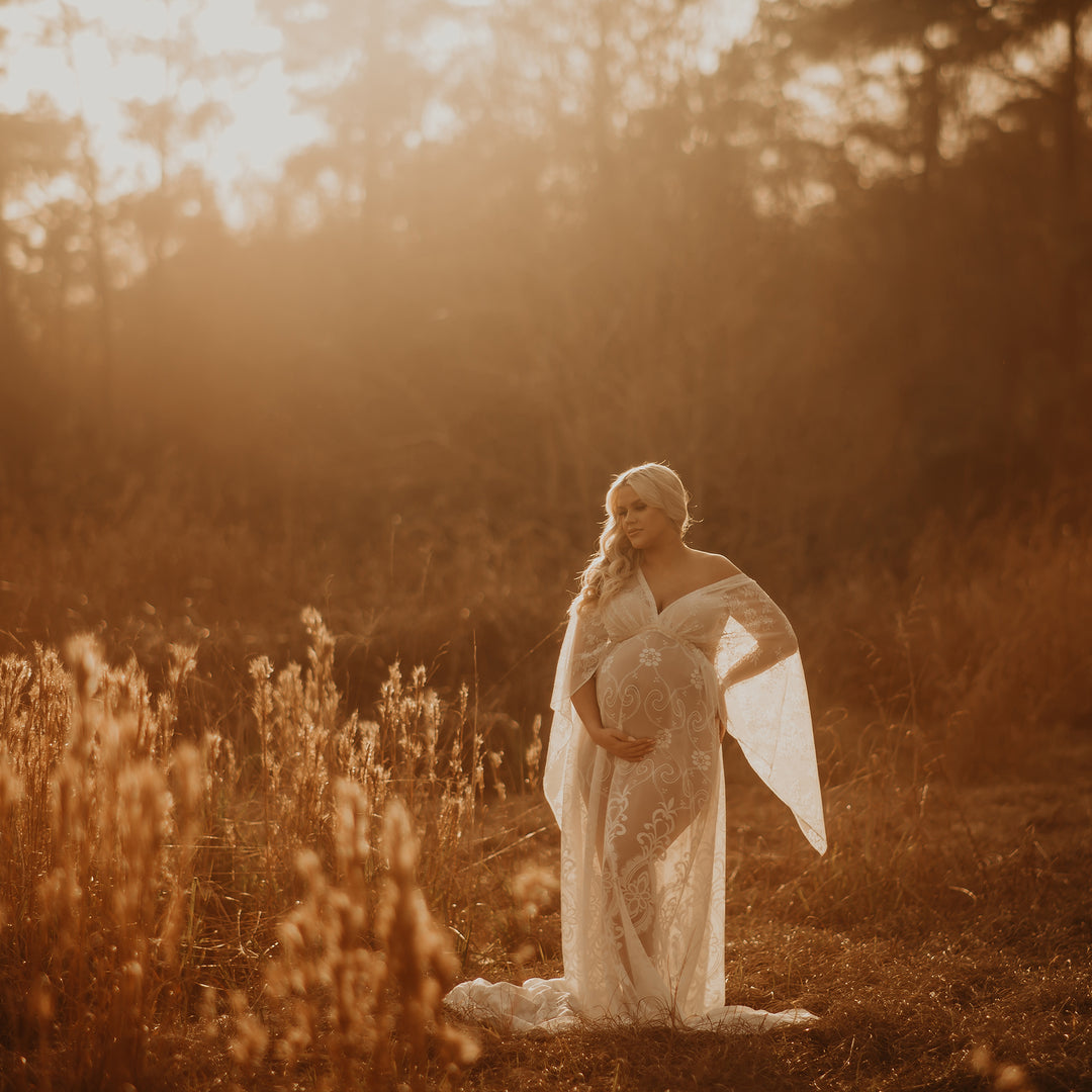 Hermosa White Gown - Don&Judy Newborn&Maternity photography props