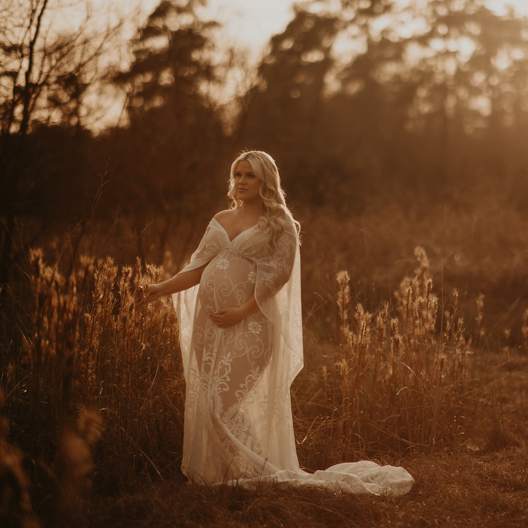 Hermosa White Gown - Don&Judy Newborn&Maternity photography props