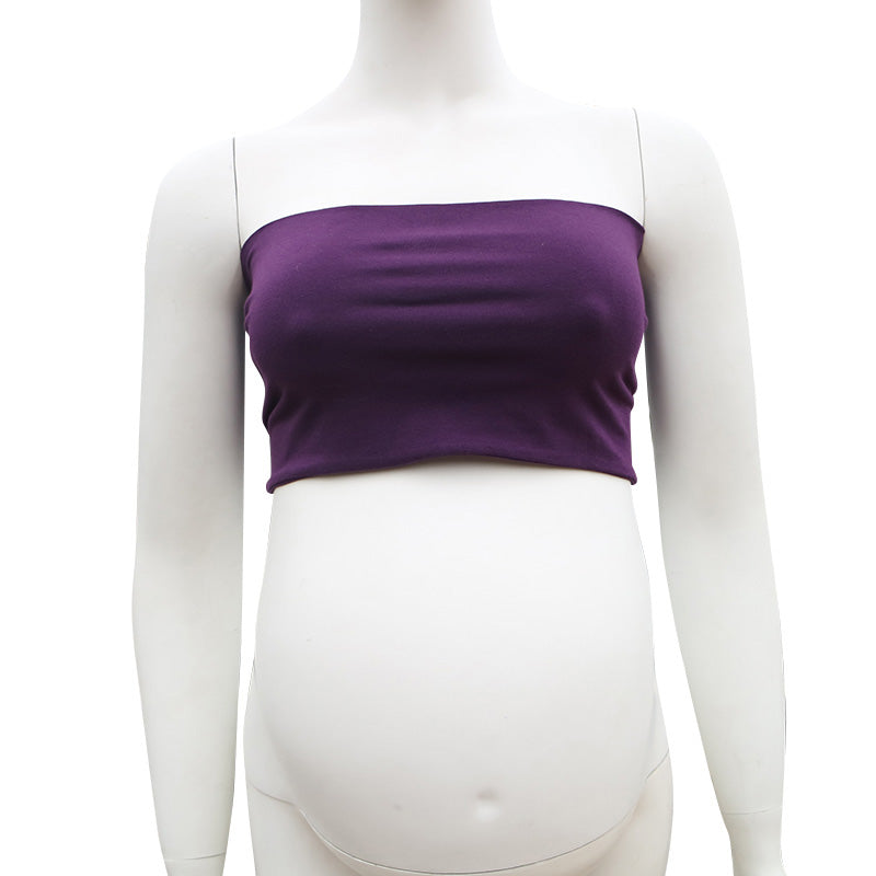 Clearance Stretchy Cotton Boob Tube Top Maternity Photo Dresses - Don&Judy Newborn&Maternity photography props