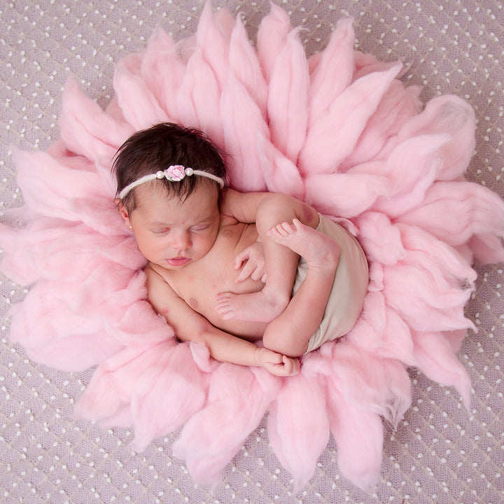 Handcraft Pure Wool Fox-Brush Style Newborn Photography Blanket - Don&Judy Newborn&Maternity photography props