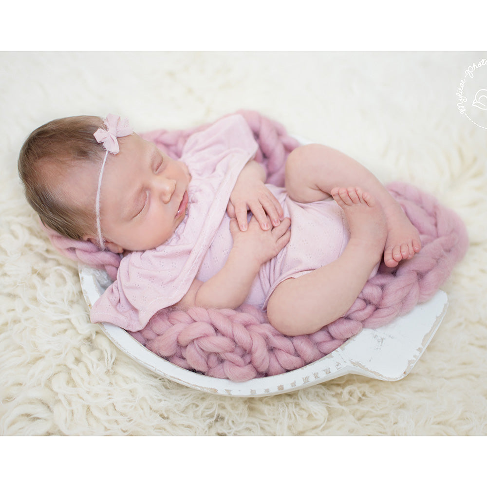 D&J Newborn Baby Rompers Lotus leaf Sleeve Infant Rompers Stretch Baby Rompers Newborn Photo Props - Don&Judy Newborn&Maternity photography props