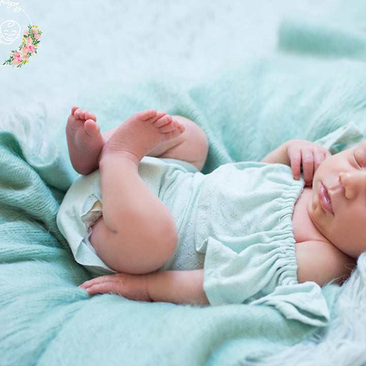 D&J Newborn Baby Rompers Lotus leaf Sleeve Infant Rompers Stretch Baby Rompers Newborn Photo Props - Don&Judy Newborn&Maternity photography props