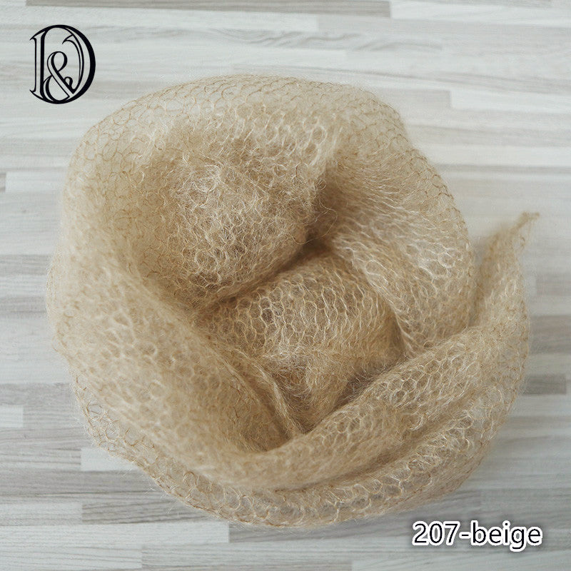 Hand Crochet Newborn Wrap Super Soft Mohair Wraps Newborn Props Photography 60x30cm - Don&Judy Newborn&Maternity photography props