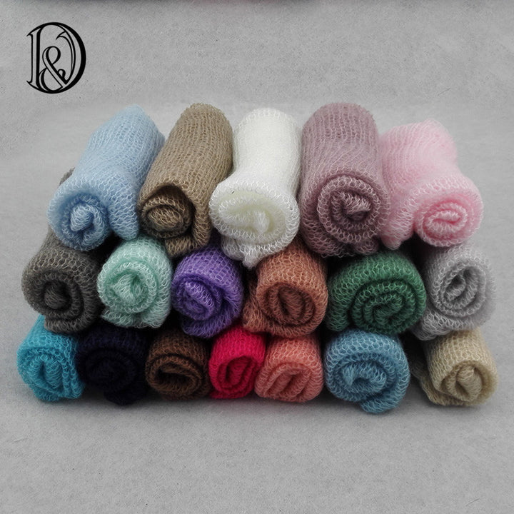 Hand Knit Mohair Newborn Wraps Newborn Wrap Props Newborn Props Photography 60x40cm (10pcs/lot) - Don&Judy Newborn&Maternity photography props