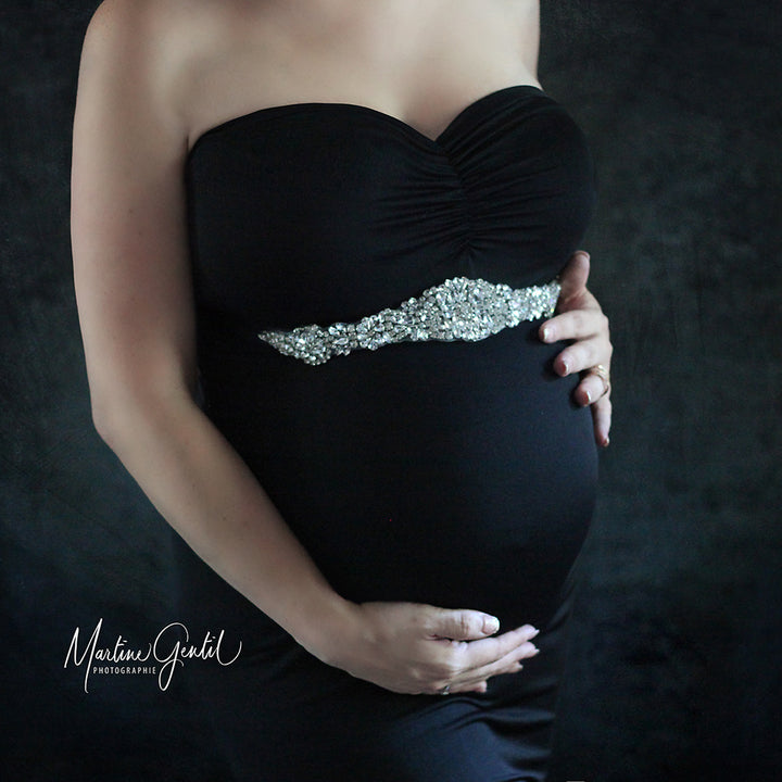 Crystal Rhinestone Maternity Belt for Photoshoot Maternity Photo Dress Accessories 270CM x 2CM - Don&Judy Newborn&Maternity photography props