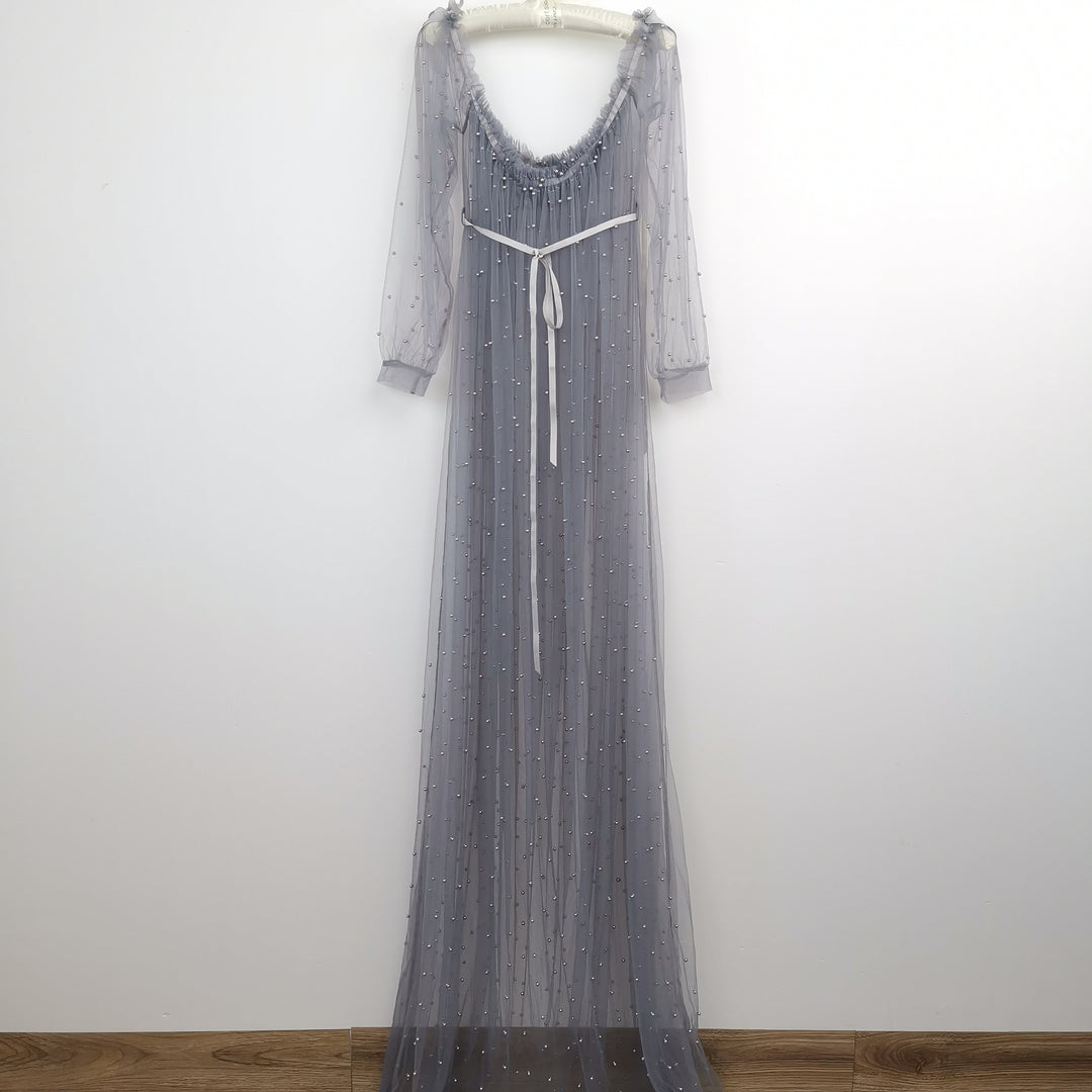 Dominic Pearls Tulle Gown