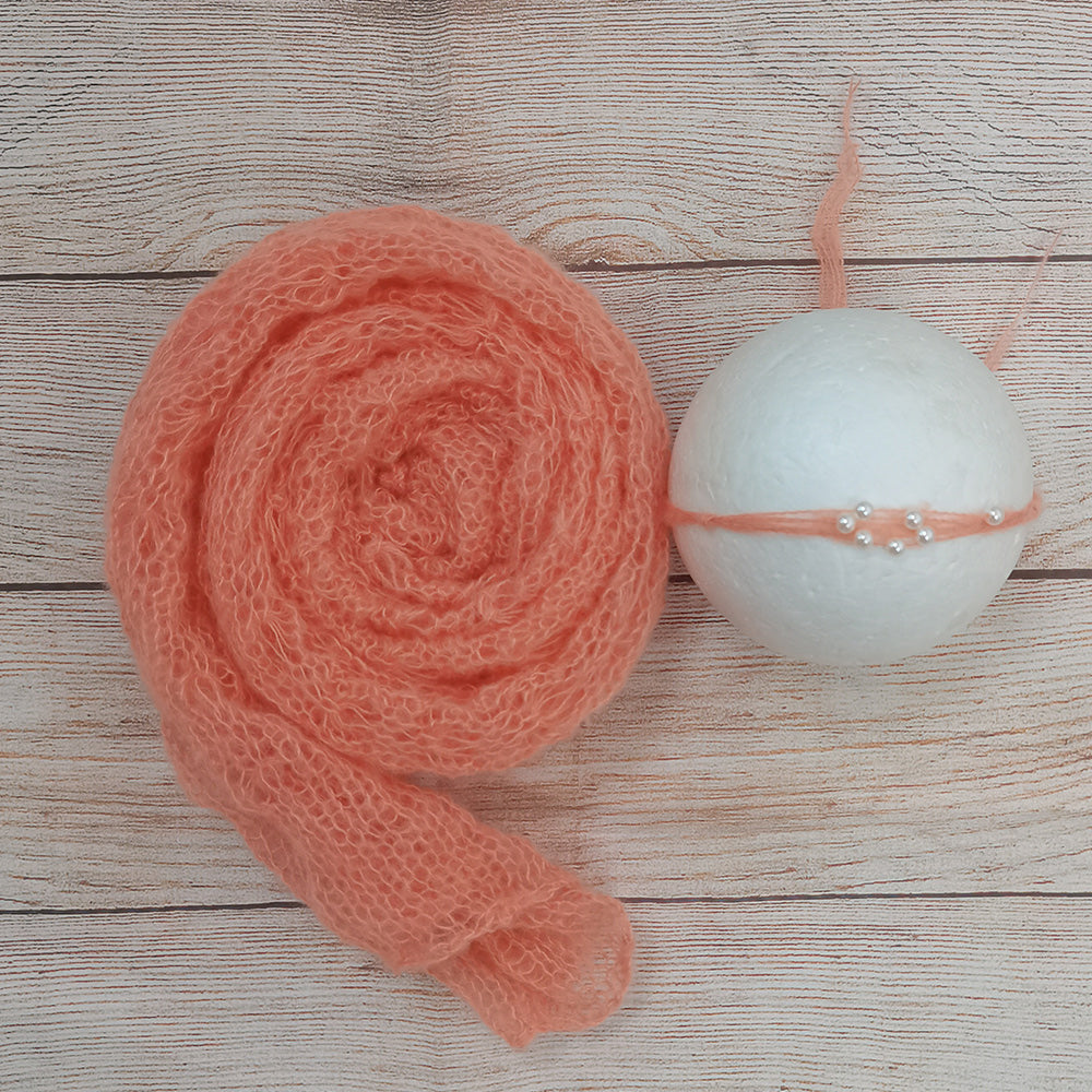 Stretchy Soft Knit Mohair Wrap with Headwear