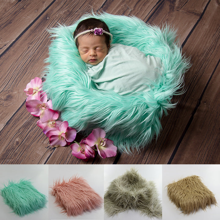 Mongolia Faux Fur Blanket - Don&Judy Newborn&Maternity photography props